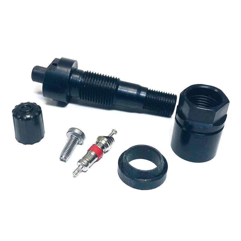 Schrader TPMS Service Pack - Black Anodized Stem and Nut - Fits EZ-sensors - 10 Pack - Graveyard Performance
