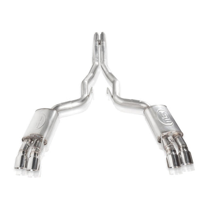 Stainless Works 2018+ Ford Mustang GT 3in Redline Series Catback H-Pipe w/Active Valves & Quad Tips - Graveyard Performance