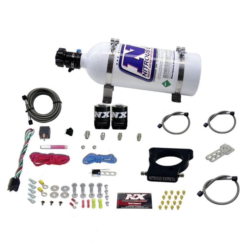Nitrous Express GM LS 78mm 3-Bolt Nitrous Plate Kit (50-350HP) w/5lb Bottle - Graveyard Performance