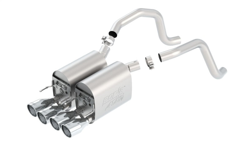 Borla 05-08 Chevrolet Corvette Coupe/Conv 6.0L/6.2L 8cyl Aggressive ATAK Exhaust (rear section only) - Graveyard Performance