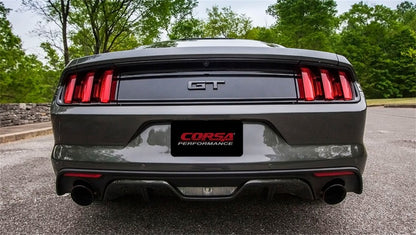 Corsa 2015-2017 Ford Mustang GT 5.0 3in Axle Back Exhaust Black Dual Tips (Touring) - Graveyard Performance