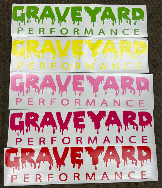 Graveyard Performance 42 x 10 Vinyl Windshield Banner