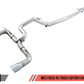 AWE Tuning Ford Focus RS Track Edition Cat-back Exhaust - Chrome Silver Tips
