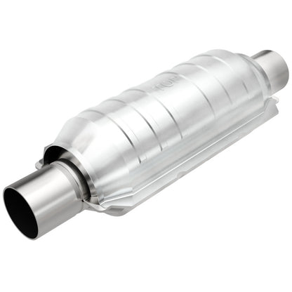 MagnaFlow Conv Univ 2in Inlet/Outlet Center/Center Round 11in Body L x 5.125in W x 15in Overall L - Graveyard Performance