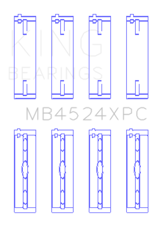 King Engine Bearings Nissan VR38DETT pMaxKote Crankshaft Main Bearing Set - Size STDX