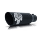 Gibson Patriot Skull Rolled Edge Angle-Cut Tip- 5in OD/2.25-2.5in Inlet/12in Length - Black Ceramic