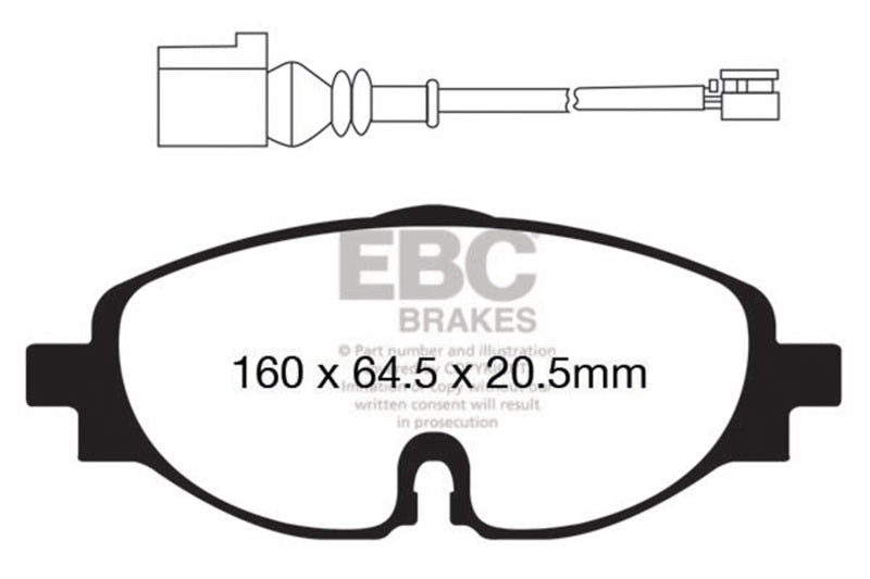 EBC 14+ Audi A3 1.8 Turbo Yellowstuff Front Brake Pads - Graveyard Performance