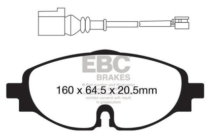 EBC 14+ Audi A3 1.8 Turbo Yellowstuff Front Brake Pads - Graveyard Performance