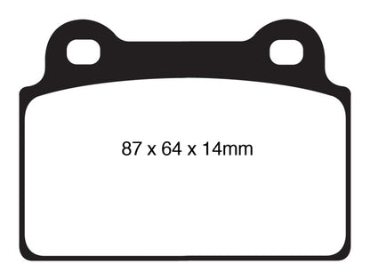 EBC 08-16 Mitsubishi Lancer Evo 10 2.0 Turbo (1 piece rotor) Bluestuff Rear Brake Pads - Graveyard Performance