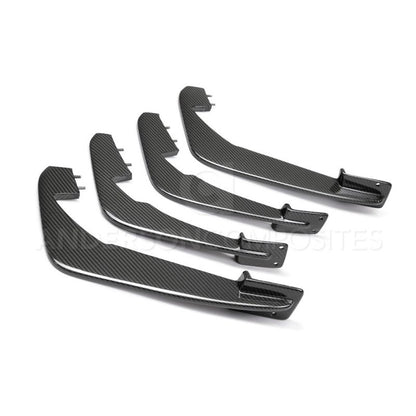 Anderson Composites 20-21 Chevrolet Corvette C8 Stingray Carbon Fiber Rear Diffuser Fins (Set of 4) - Graveyard Performance