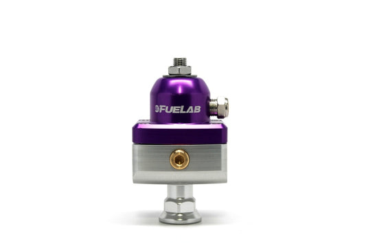 Fuelab 575 Carb Adjustable Mini FPR Blocking 4-12 PSI (1) -6AN In (2) -6AN Out - Purple