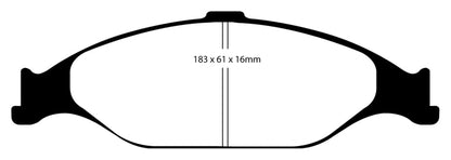 EBC 99-04 Ford Mustang 3.8 Bluestuff Front Brake Pads - Graveyard Performance