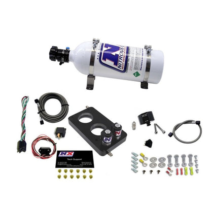 Nitrous Express 05-10 Ford Mustang 4.6L 3 Valve Nitrous Plate Kit (50-150HP) w/5lb Bottle - Graveyard Performance