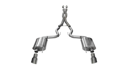 Corsa 2015-2017 Ford Mustang GT 5.0 3in Cat Back Exhaust Polish Dual Tips (Sport) - Graveyard Performance