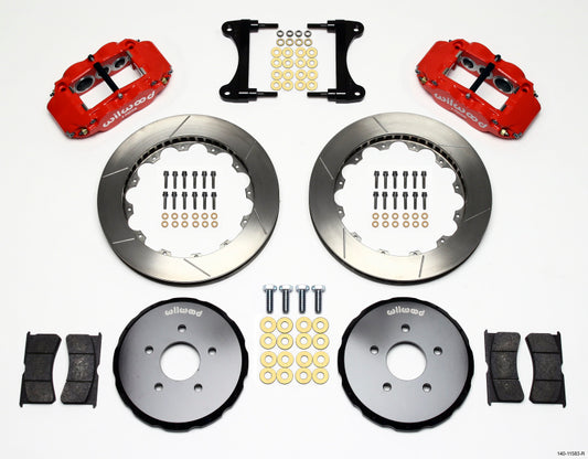 Wilwood Narrow Superlite 6R Front Hat Kit 13.06in Red Nissan 370Z/Fiti G37 - Graveyard Performance