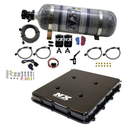 Nitrous Express Nitrous Kit w/Billet LT4 Supercharger Lid w/12lb Bottle - Graveyard Performance