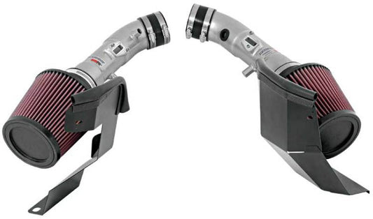 K&N 07-08 G35 Dual Silver Typhoon Short Ram Intakes - Graveyard Performance