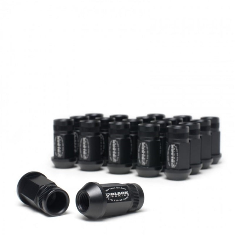Skunk2 12 x 1.5 Forged Lug Nut Set (Black Series) (20 Pcs.) - Graveyard Performance