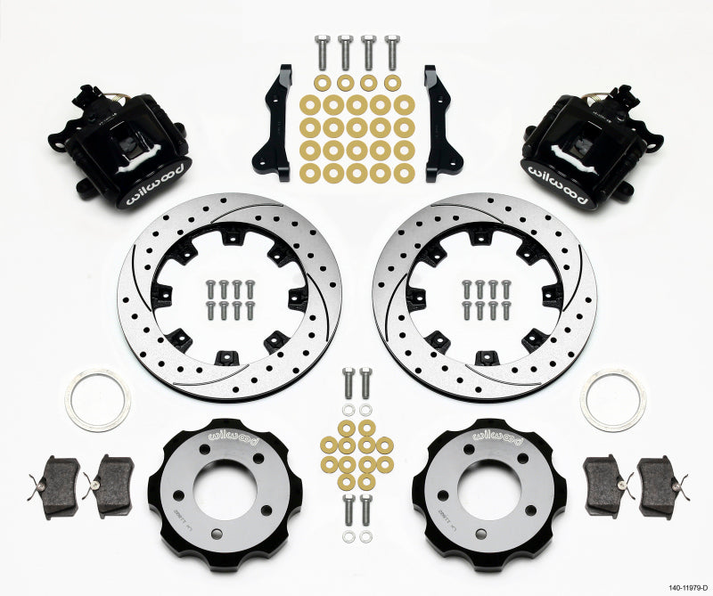 Wilwood Combination Parking Brake Rear Kit 12.19in Drilled 2006-Up Civic / CRZ - Graveyard Performance