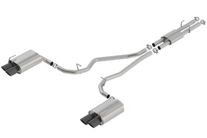 Borla 2020 Ford Explorer ST 3.0L V6 2.25in ATAK Exhaust - Black Chrome Tips - Graveyard Performance