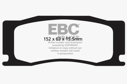 EBC 08-09 Jaguar XKR 4.2L Supercharged Bluestuff Front Brake Pads - Graveyard Performance