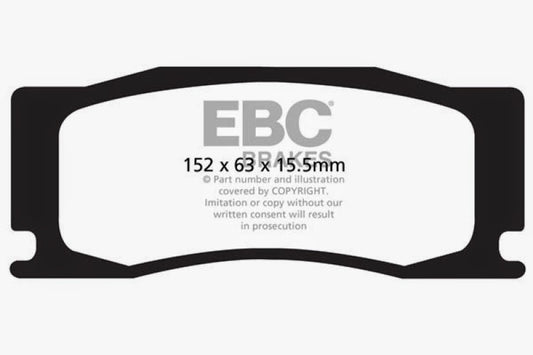 EBC 08-09 Jaguar XKR 4.2L Supercharged Bluestuff Front Brake Pads - Graveyard Performance