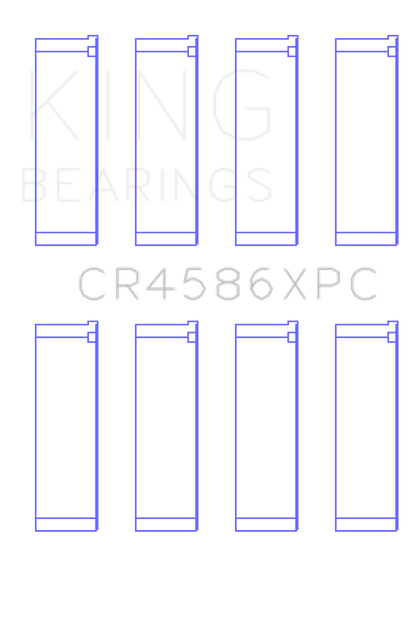 King Engine Bearings Mitsubishi 4B11T (Size .026) Coated Performance Rod Bearing Set - Graveyard Performance