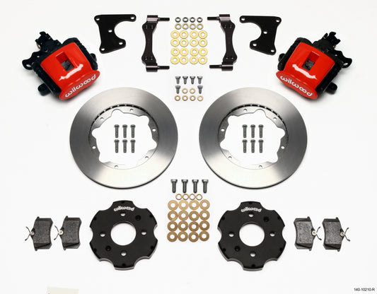 Wilwood Combination Parking Brake Rear Kit 11.00in Red Civic / Integra Drum 2.71 Hub Offset - Graveyard Performance
