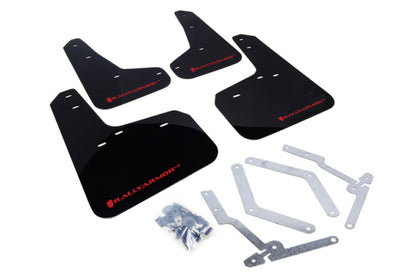 Rally Armor 12-19 Ford Focus ST / 16-19 RS Black Mud Flap w/Red Logo - Graveyard Performance