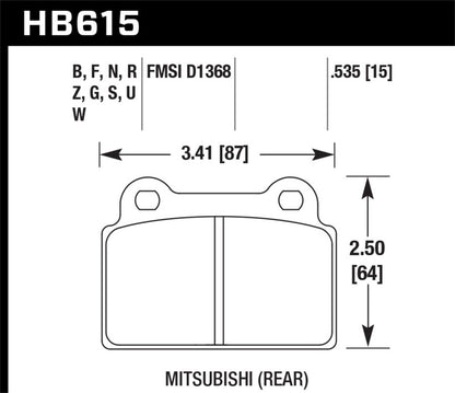 Hawk EVO X HP+ Street Rear Brake Pads - Graveyard Performance