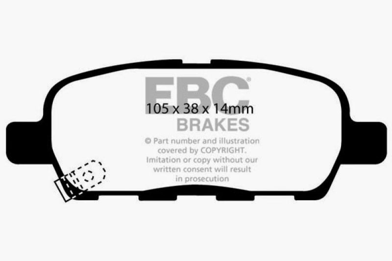 EBC 03-05 Infiniti FX35 3.5 Yellowstuff Rear Brake Pads - Graveyard Performance