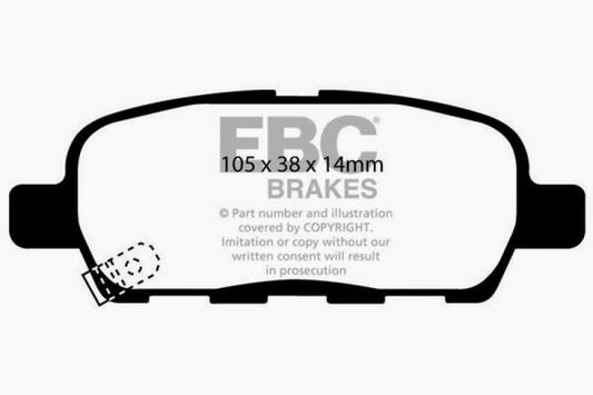EBC 03-05 Infiniti FX35 3.5 Ultimax2 Rear Brake Pads - Graveyard Performance