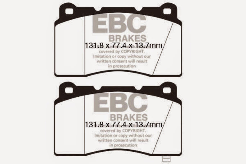 EBC 09+ Hyundai Genesis Coupe 2.0 Turbo (Brembo) Yellowstuff Front Brake Pads - Graveyard Performance