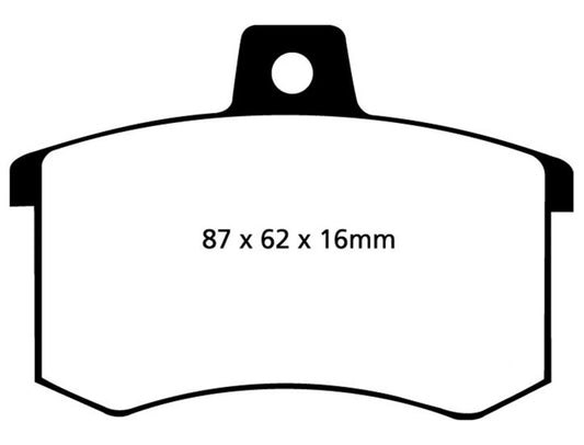 EBC 91-95 Alfa Romeo 164 2.0 Turbo Redstuff Rear Brake Pads - Graveyard Performance