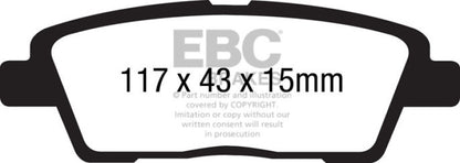 EBC 10-11 Hyundai Genesis 3.8 Yellowstuff Rear Brake Pads - Graveyard Performance