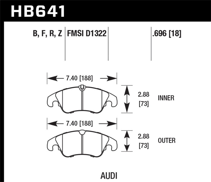 Hawk 10-14 Audi A5 HP+ Street Front Brake Pads - Graveyard Performance