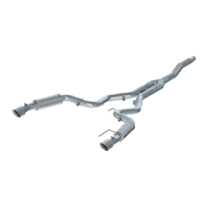 MBRP 15-18 Ford Mustang EcoBoost 2.3L T409 3in Cat Back Dual Split Rear Exit (Street Version) - Graveyard Performance