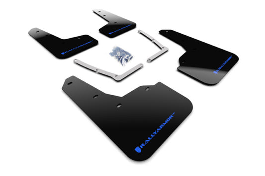 Rally Armor 16-21 Honda Civic Si Black UR Mud Flap w/Blue Logo - Graveyard Performance