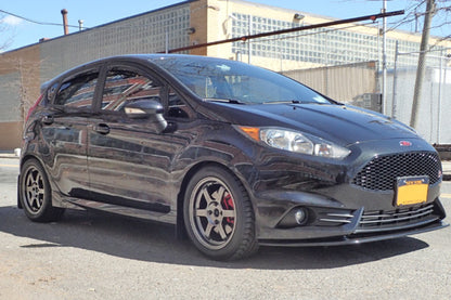 Rally Armor 13-19 Ford Fiesta ST Red UR Mud Flap w/White Logo - Graveyard Performance