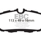 EBC 10-14 Ford Mustang 3.7 Redstuff Rear Brake Pads
