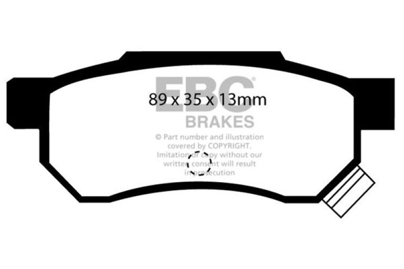 EBC 92-94 Acura Integra 1.7 Vtec Ultimax2 Rear Brake Pads - Graveyard Performance