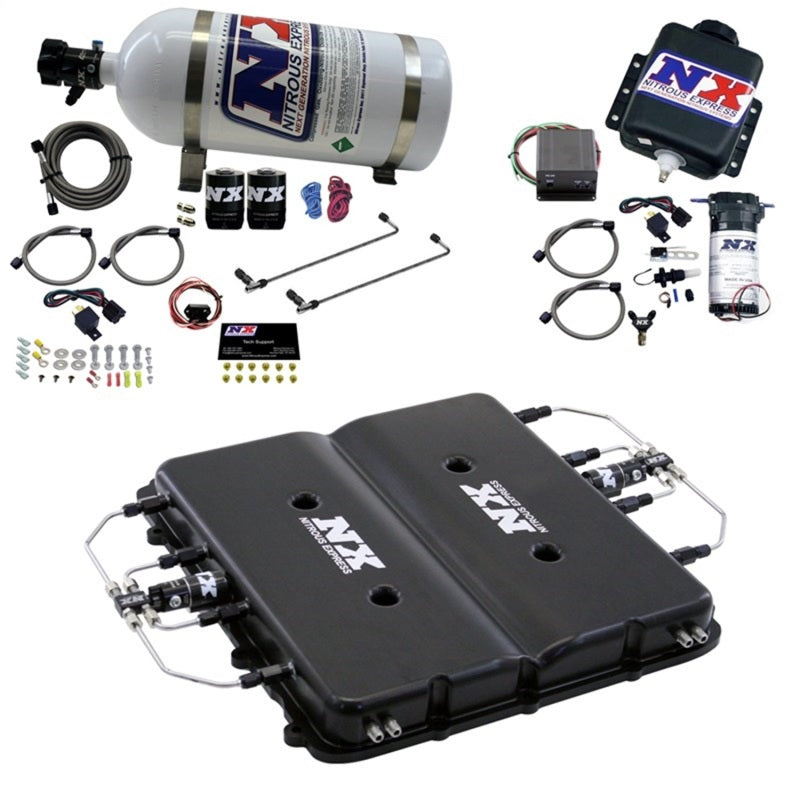 Nitrous Express Nitrous & Water Injection Nitrous Kit w/Billet LT4 Supercharger Lid w/o Bottle - Graveyard Performance