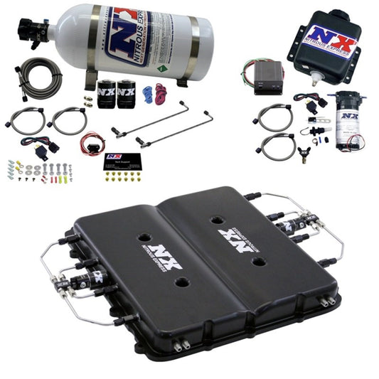 Nitrous Express Nitrous & Water Injection Nitrous Kit w/Billet LT4 Supercharger Lid w/o Bottle - Graveyard Performance