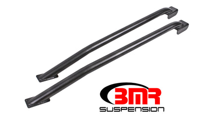 BMR 79-04 Fox Mustang Hardtop Only Weld-On Boxed STD. Subframe Connectors - Black Hammertone - Graveyard Performance