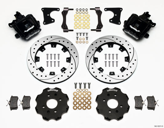 Wilwood Combination Parking Brake Rear Kit 12.19in Drilled Civic / Integra Drum 2.71 Hub Offset - Graveyard Performance