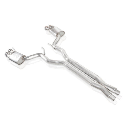 Stainless Works 2018+ Ford Mustang GT 3in Redline Series Catback X-Pipe w/Active Valves & Quad Tips - Graveyard Performance