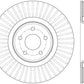 StopTech 14+ Ford Focus ST w/ 335mm Brakes Front Right Slotted & Drilled Rotor