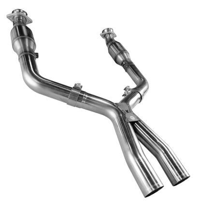 Kooks 05-10 Ford Mustang GT 2 1/2in x 2 1/2in OEM Exhaust GREEN Cat X Pipe - Graveyard Performance
