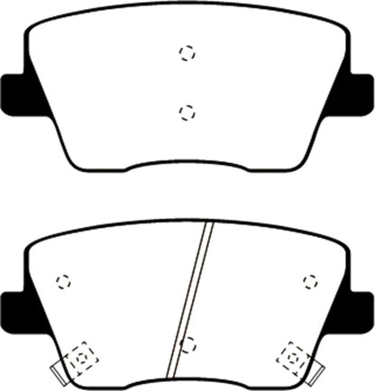 EBC 2019+ Hyundai Veloster N (2nd Gen) 2.0L Turbo Yellowstuff Rear Brake Pads - Graveyard Performance
