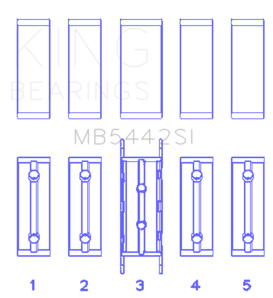 King Ford/Mazda Duratec 2.0/2.3 DOHC Silicon Bi-Metal Aluminum Main Bearing Set - Size STD